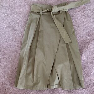 Zara tan Midi Wrap Skirt